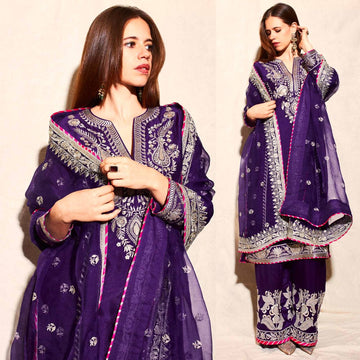 NEW LUNCHING DESIGNER DRESS Embroidery Sequence Work FullyStitched