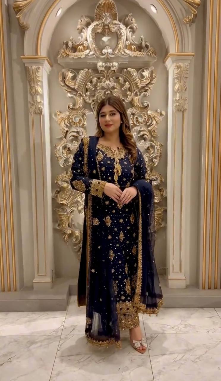 NEW PARTY WEAR DESIGNER DRESS SET