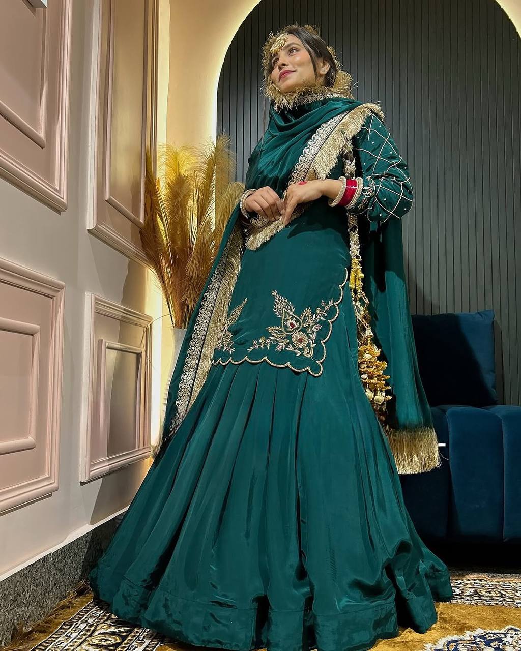 New BEAUTIFUL DESIGNER Embroidery Work AND Fully Stitched WITH Full sleeve