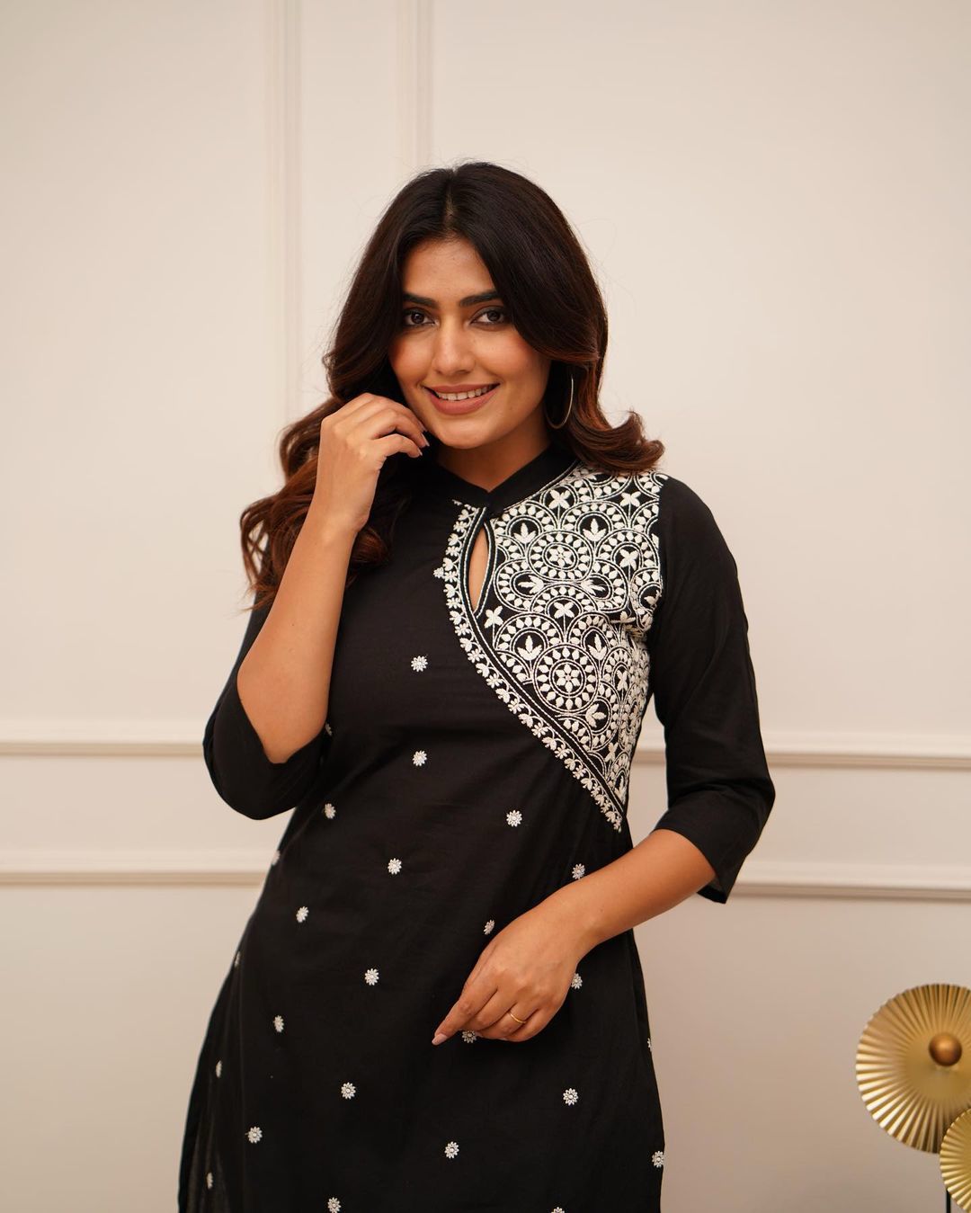 New Designer Kurti And Plazzo Set reyon Embroidery work