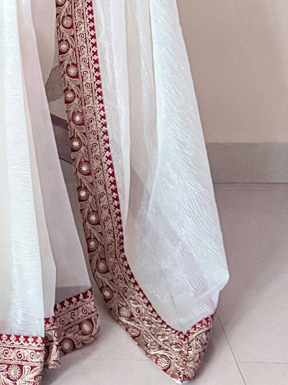 Designer Saree Most Beautiful and  Adorable Embroidered sequins Work