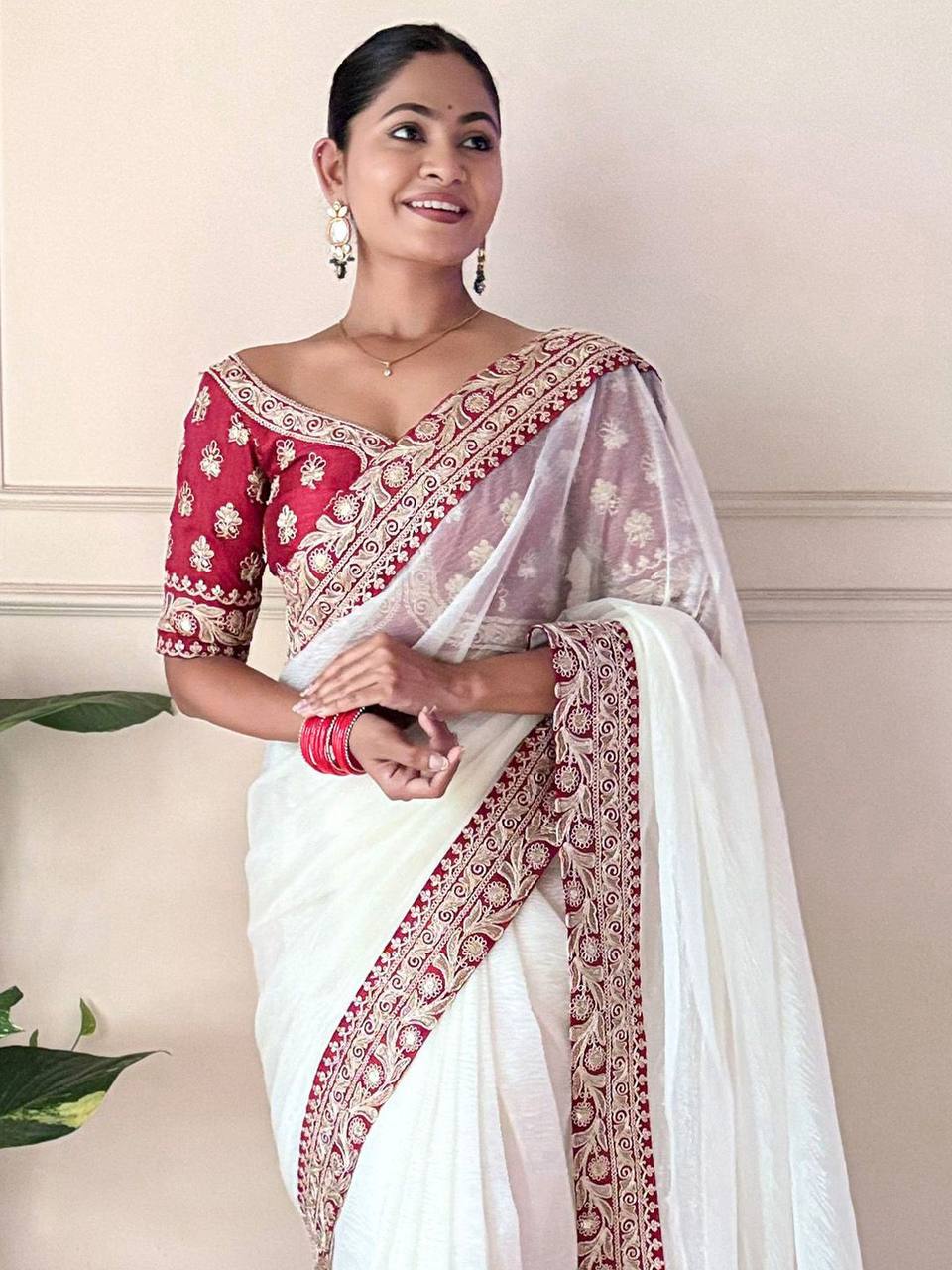 Designer Saree Most Beautiful and  Adorable Embroidered sequins Work